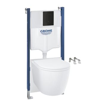 Seinä-WC Grohe 5in1 Solido Compact valkoinen/mattamusta 1,13 m