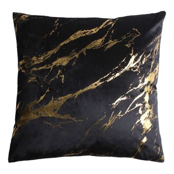 Koristetyyny Storm beige/kulta 45 x 45 cm Musta/Kulta