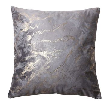 Koristetyyny Marble beige 45 x 45 cm Harmaa