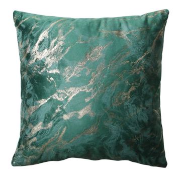 Koristetyyny Marble beige 45 x 45 cm Vihreä