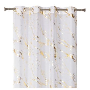 Verho Storm valkoinen/kulta 140 x 260 cm