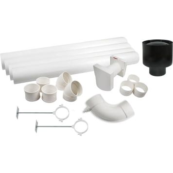 Tuuletusputkipaketti Separett polttokäymälään valkoinen