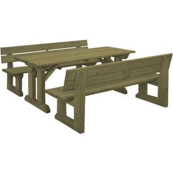 Pöytäryhmä Jämerä 150 x 79 cm vihreä