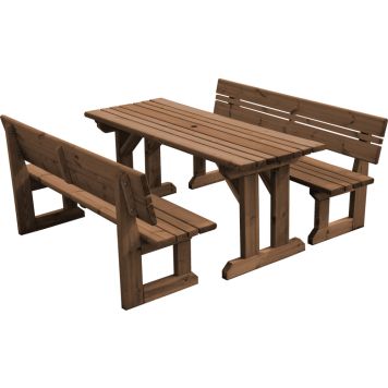 Pöytäryhmä Jämäkkä 170 x 68 cm ruskea