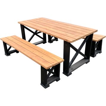 Pöytäryhmä Ruska 170 x 75 cm musta