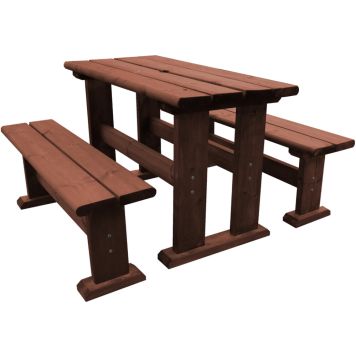 Pöytäryhmä Saku 120 x 60 cm ruskea