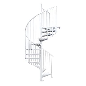 Kierreporras Atrium Heavy Metal valkoinen, eri kokoja