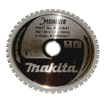 Pyörösahanterä Makita B-33641 136 x 20 x 1,4 mm Z-50