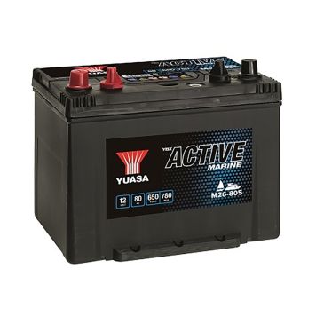 Käynnistysakku Yuasa M26-80S Active 26 x 17,4 x 22,5 cm