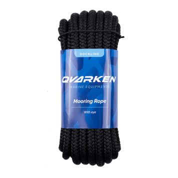 Kiinnitysköysi Qvarken Dockline silmukalla musta 10 mm x 3 m