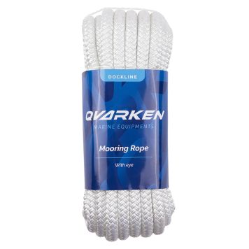 Kiinnitysköysi Qvarken Dockline silmukalla valkoinen 10 mm x 3 m