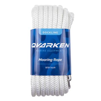 Kiinnitysköysi Qvarken Dockline karbiinihaalla valkoinen 14 mm x 12 m