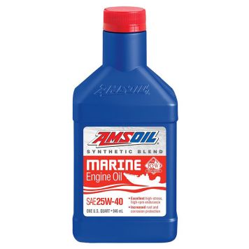 Moottoriöljy Amsoil 25W-40 Synthetic-Blend Marine Engine Oil 946 ml