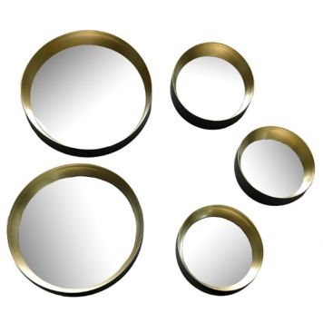 Sisustuspeilisetti Mirrors and More Lia Kulta 5 kpl