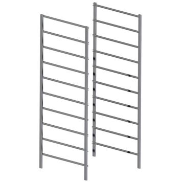 Telinepääty Lundbergs 10 Liukukiskoa Hopea 435mm