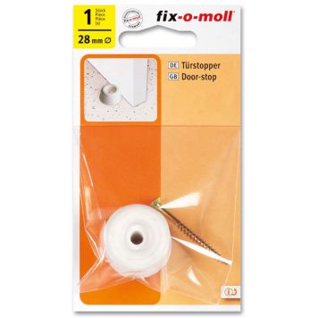 Ovenpysäytin ruuvilla Fix-o-moll valkoinen Ø 28 mm