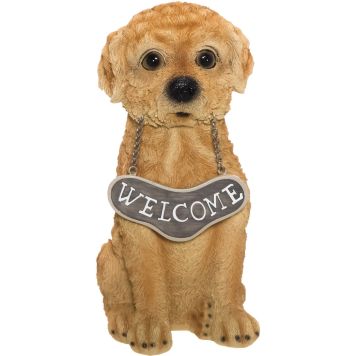 Puutarhapatsas koira Welcome 25 cm lajitelma