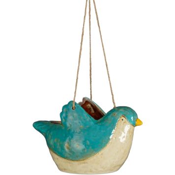 Amppeliruukku lintu 22,5 x 13,5 x 13,5 cm sininen