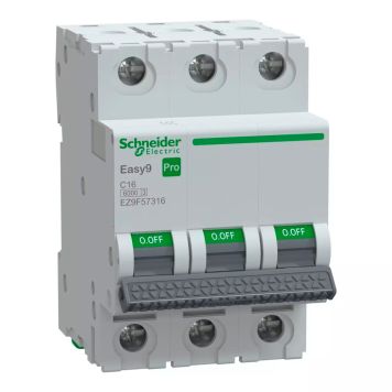 Johdonsuojakatkaisija Schneider Electric Easy9 Pro 3P C16 6 kA