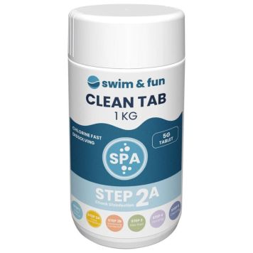 Puhdistustabletti Swim&Fun Spa Clean Tab 5g 1 kg
