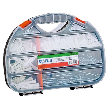 Tulppa- ja ruuvilajitelma Stabilit 320-os.