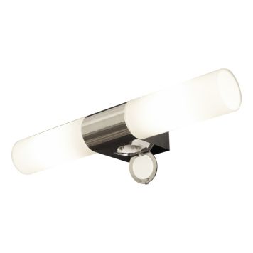 Seinävalaisin Aneta Cosenza kromi/opalvalkoinen 43,5 x 11,5 x 6,4 cm