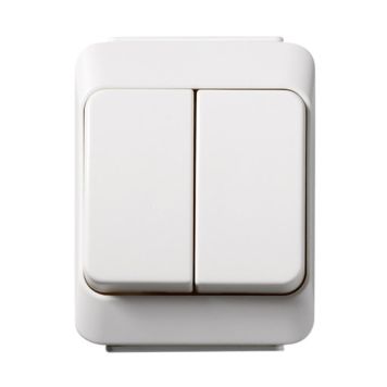 Kytkin Schneider Electric Artic Kruunu IP44 Valkoinen