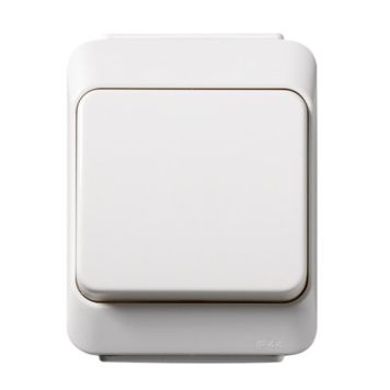 Kytkin Schneider Electric Artic IP44 Valkoinen