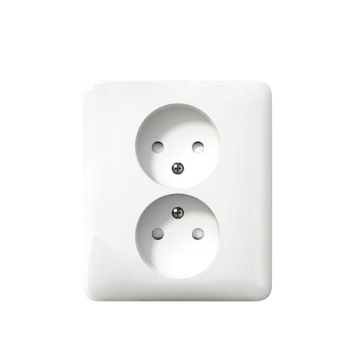 Pistorasia Schneider Electric Exxact 2 -osainen Maadoittamaton Valkoinen