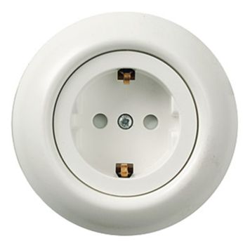 Pistorasia Schneider Electric Renova Maadoitettu Valkoinen