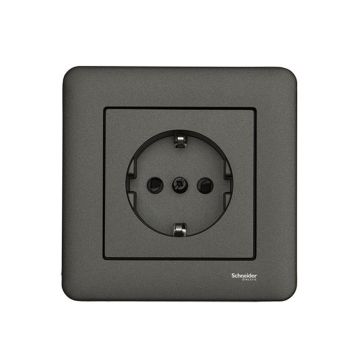 Pistorasia Schneider Electric Exxact 1 -osainen Antrasiitti IP20