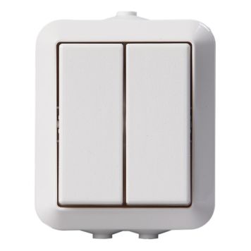 Kytkin ABB Kosti pinta-asennus valkoinen