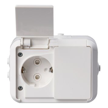 Kaksoispistorasia ABB Kosti IP55 Uppoasennus