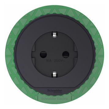 Pöytäyksikkö Schneider Electric Unica System XS Schuko Musta