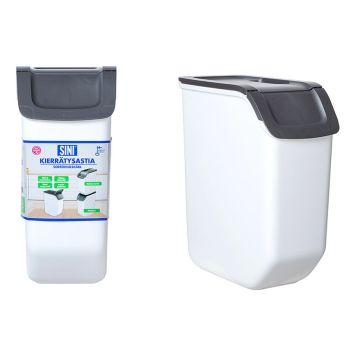 Kierrätysastia Sini Valkoinen/Harmaa 18 l