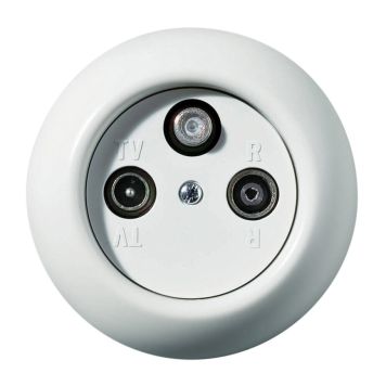 Antennipistorasia Schneider Electric Renova TV/R/SAT Valkoinen