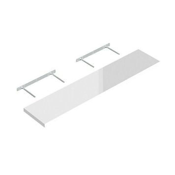 Seinähylly Regalux XL4 valkoinen korkeakiilto 3,8 x 23,5 x 118 cm