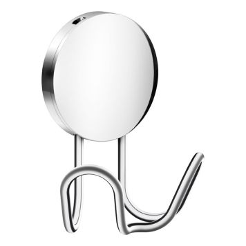 Pyyhekoukku Beslagsboden Kiiltävä kromi 2-koukkua