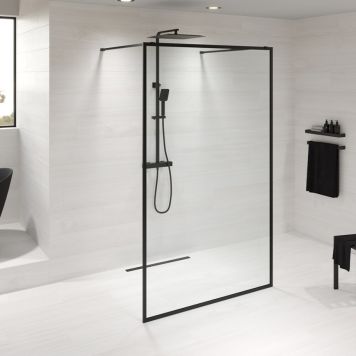 Suihkuseinä Camargue Frame 120 cm mattamusta