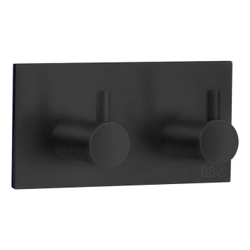 Tarrakiinnitteinen Kaksoiskoukku Beslagsboden BB1106 Mattamusta