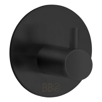 Tarrakiinnitteinen Koukku Beslagsboden BB1101 Mattamusta ∅48 mm