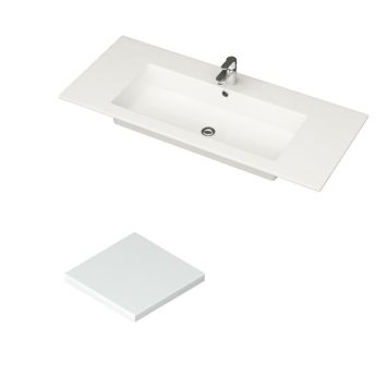 Työtaso Camargue Skärgård IQ ja Upotettava pesuallas norsunluunvalkoinen 70 cm