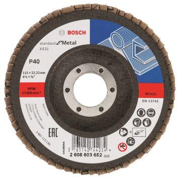 Lamellihiomalaikka Bosch X431 Standard for Metal 125 mm K60