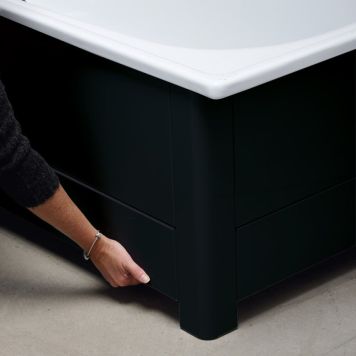 Emaliamme lisäetulevy Svedbergs musta 170 cm