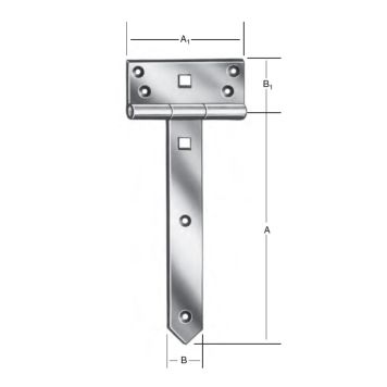 T-sarana 400 x 38 x 3,5 mm