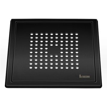 Lattiakaivonkansi Smedbo Outline neliö FB502 mattamusta 200 x 200 mm