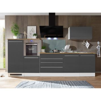 Keittiökokonaisuus Respekta 3,2 m kiiltävä harmaa