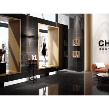 Lattialaatta Azteca Smart Lux Musta 60 x 60 cm