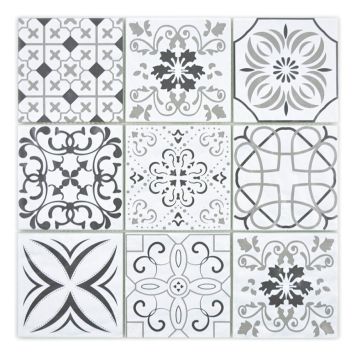 Mosaiikkilaatta XCM 8RBW97 Musta/Valkoinen 30 x 30 cm