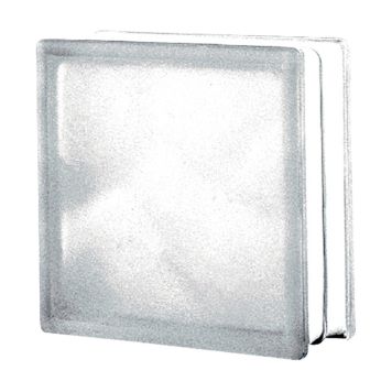 Lasitiili Seves Glassblock Wave Sahara Hiekkapuhallettu  19 x 19 x 8 cm